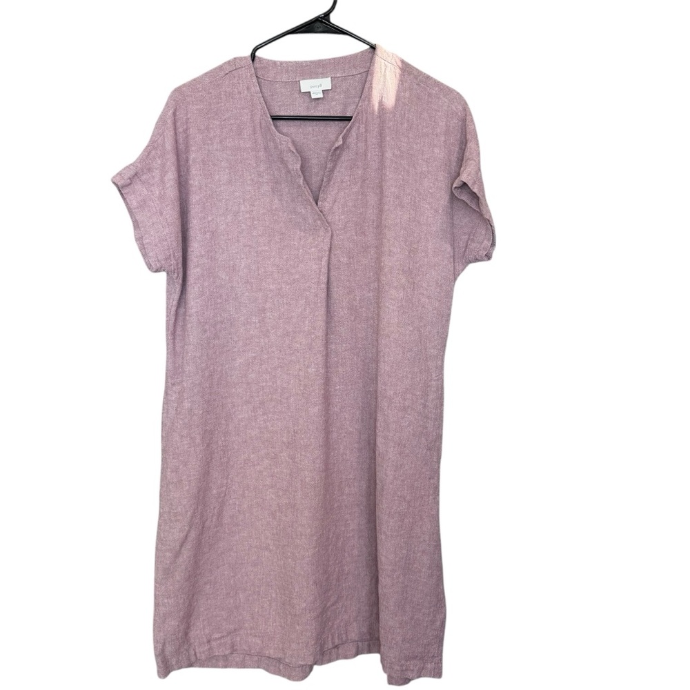 J. Jill Pure Jill linen-blend shift dress in mauve pink size XS